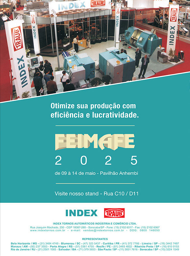 Anúncio de revista Feimafe 2015 da Index Traub